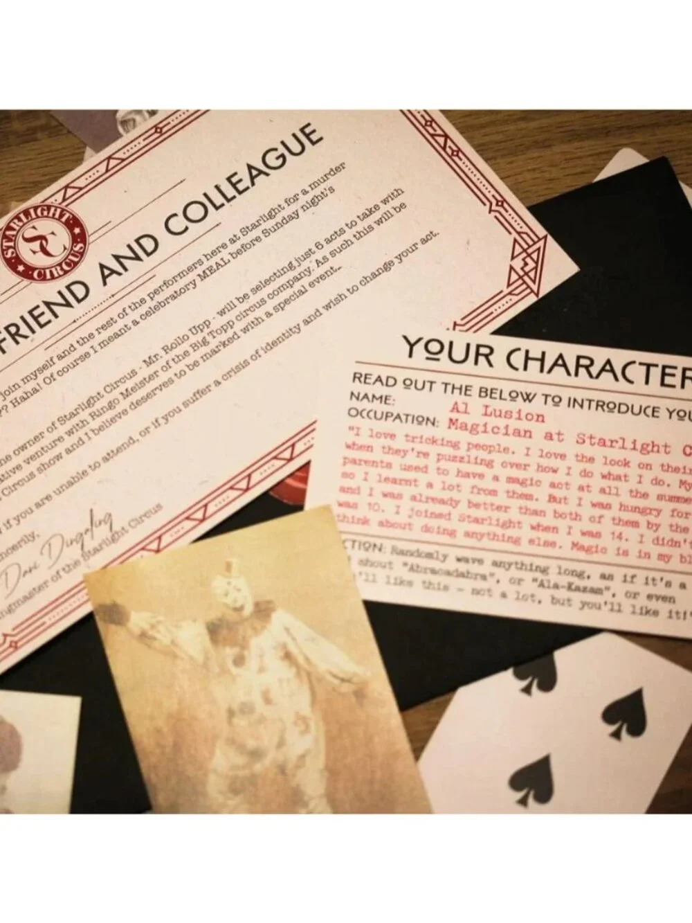 Host Your Own Murder Mystery At The Circus Game Set By Talking Tables